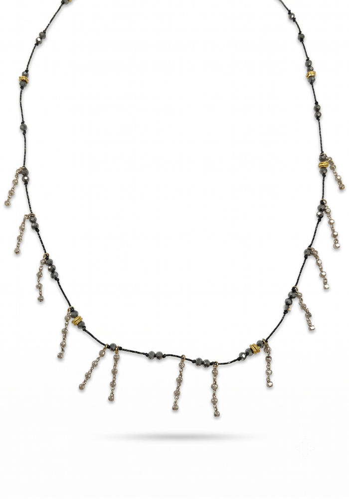 Collier Cassy Pyrite Bicolore - Hanka Ïn