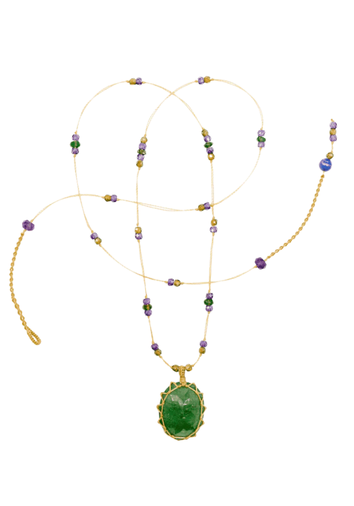 Collier Pendentif Tibétain Strawberry Green - Sélectionné par Blush