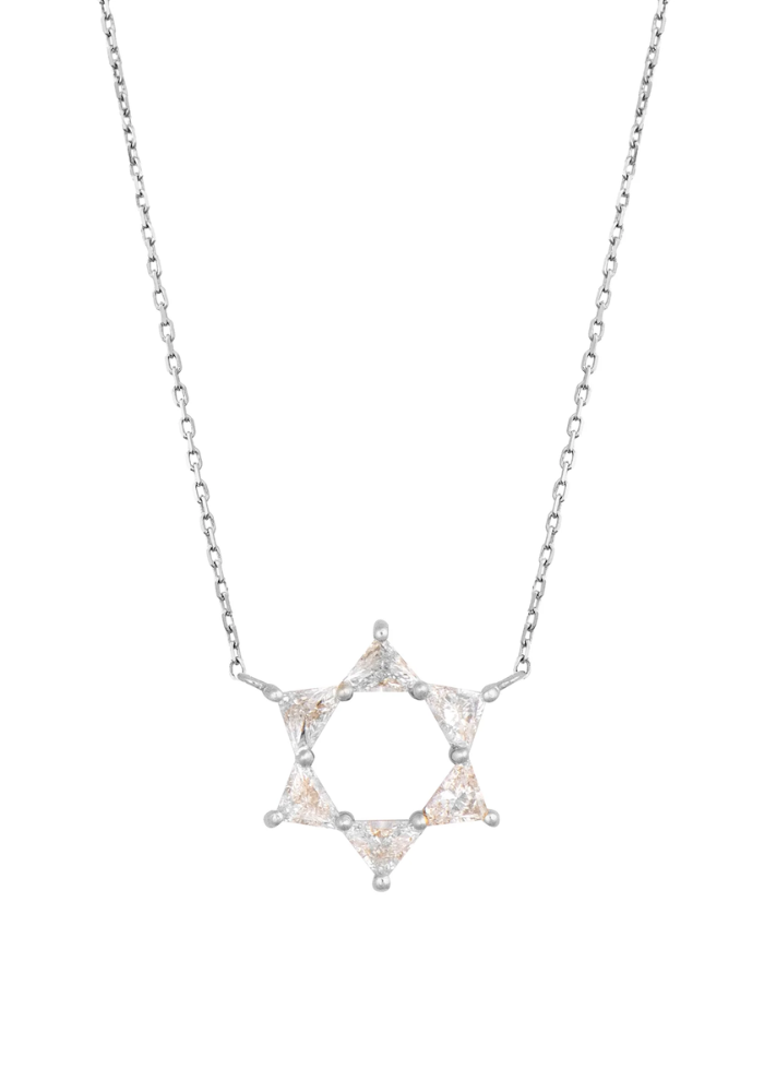 Collier Étoile De David Blanc - Little Ones Paris