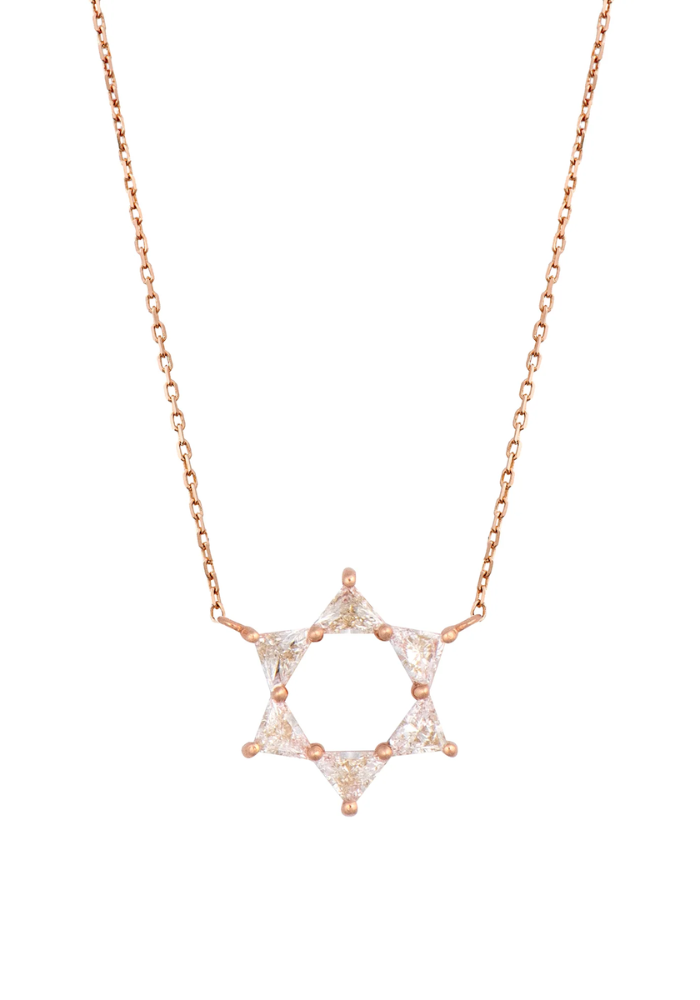 Collier Étoile De David Rose - Little Ones Paris