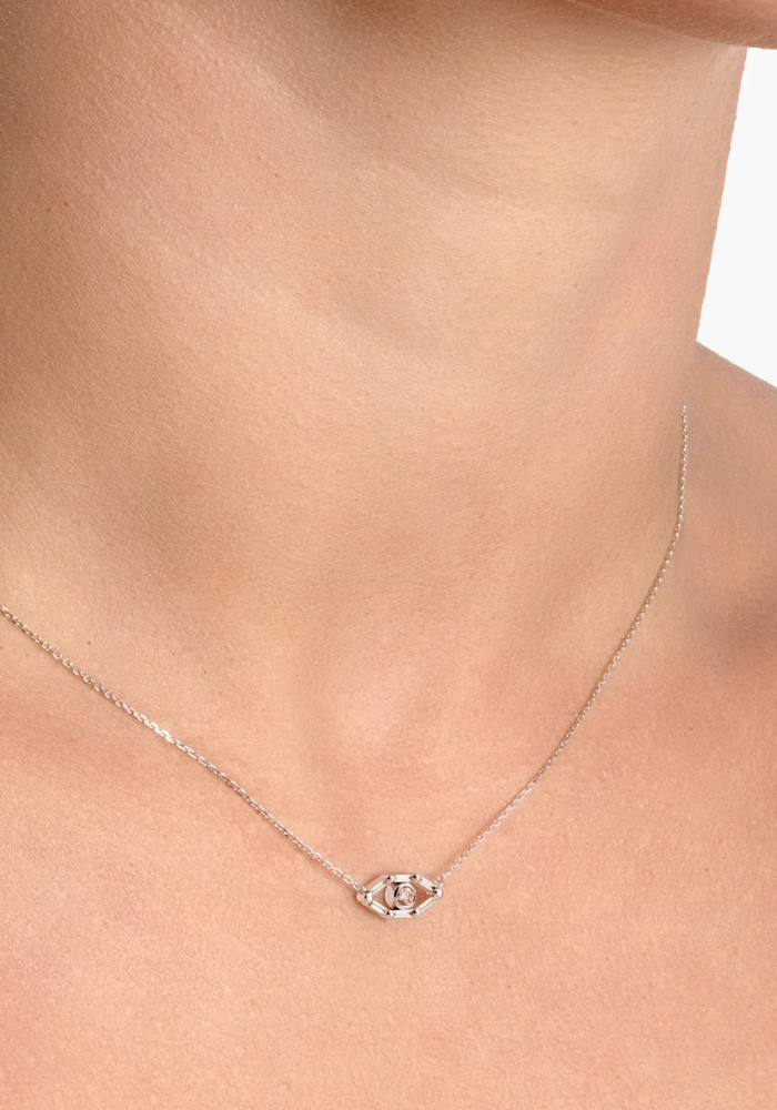 Collier Little Eye Oeil Blanc - Little Ones Paris