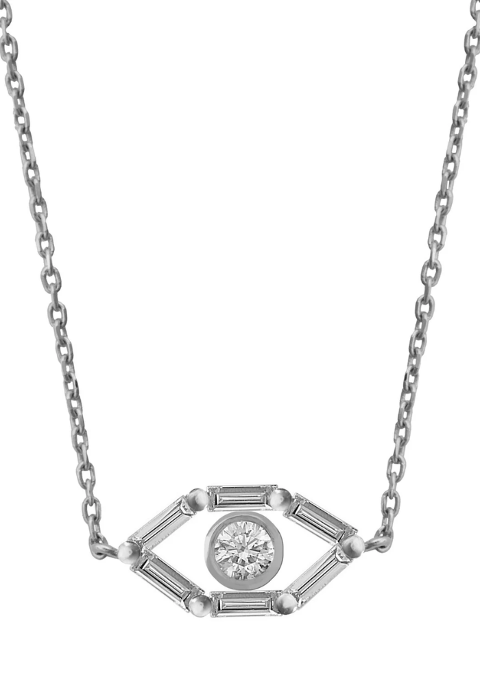 Collier Little Eye Oeil Blanc - Little Ones Paris