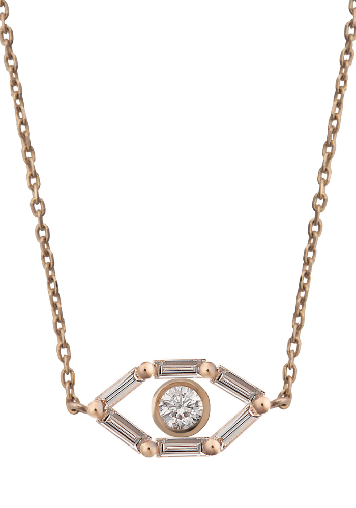 Collier Little Eye Oeil Rose - Little Ones Paris