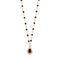 Lucky Cashmere Necklace Rose Gold Diamond And Black Resins 42cm