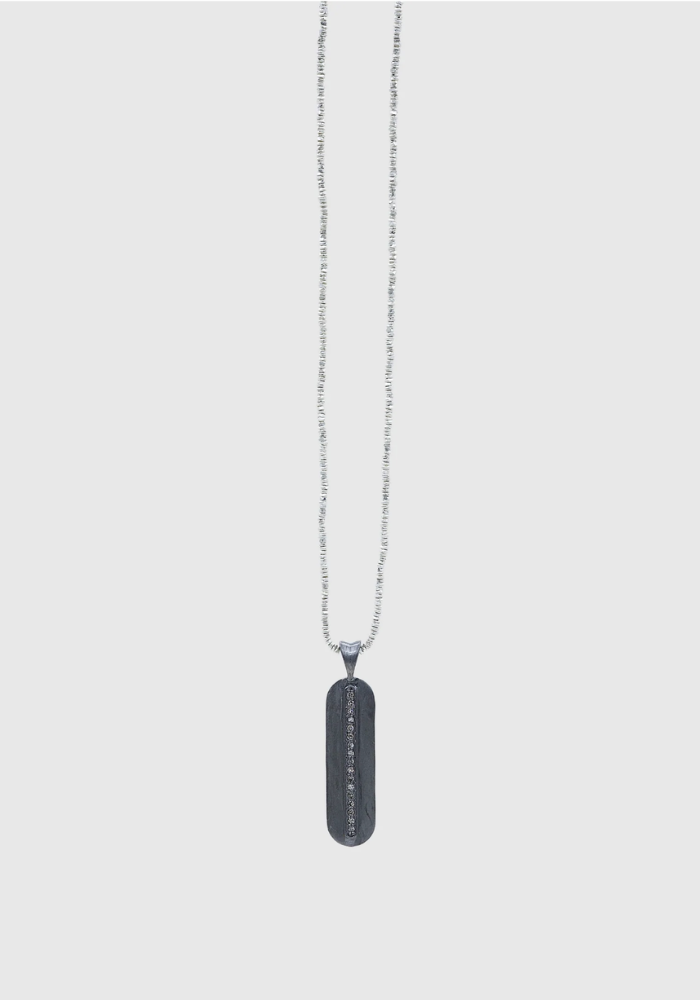 Collier Pépite Saphale Rhodié - Baya Creation Paris