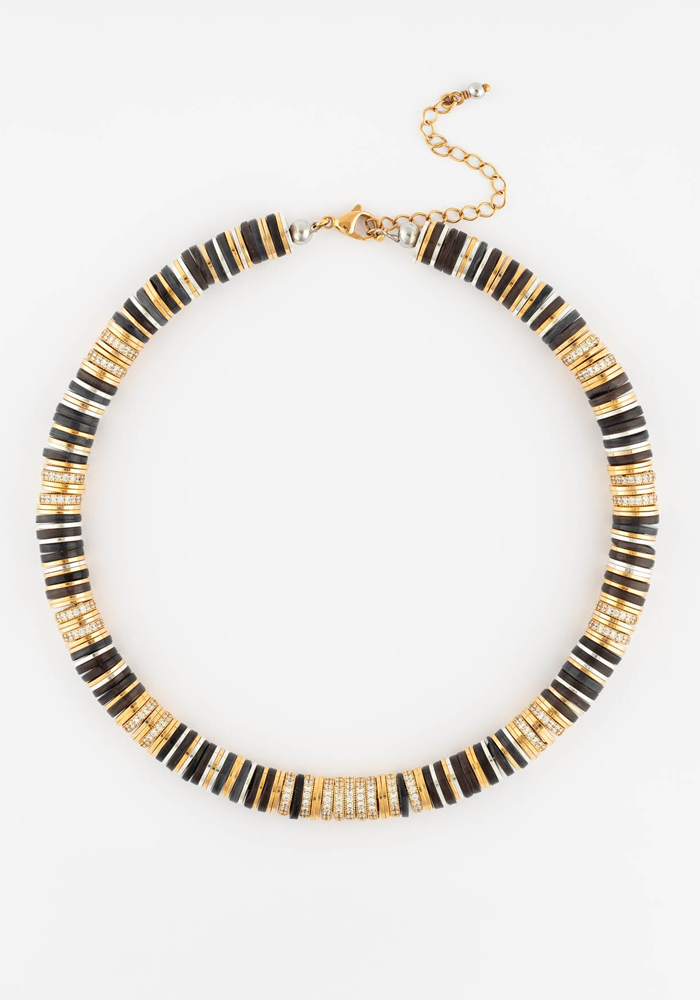 Collier Rondelles Noir - Sigal