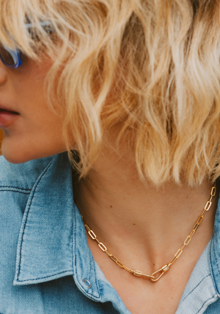 Collier You And Me Doré - Sing A Song