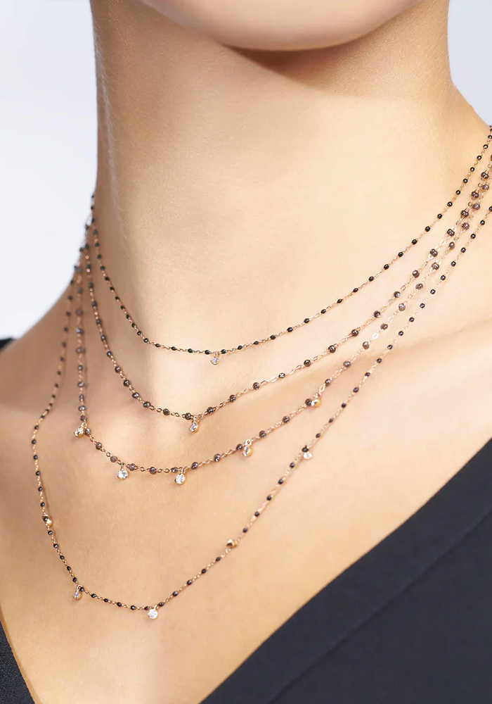 Necklace Clozeau Collier Gigi Supreme Necklace Rose Gold Diamonds