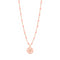 Flower Necklace Rose Gold Diamond And Baby Pink Resins 42cm 