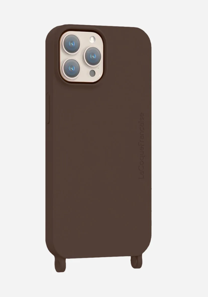 Coque Anneaux Soft Touch Marron - La Coque Française