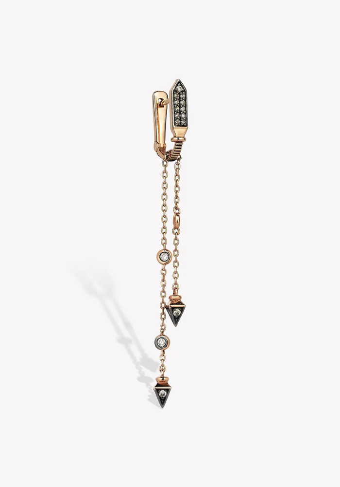 Créole Silva Or Rose & Diamants Champagnes - Kismet By Milka