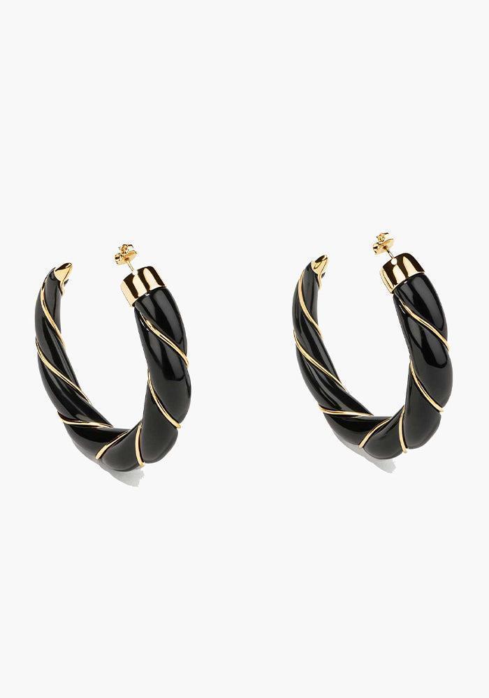 Boucles D'Oreilles Diana Noires - Aurélie Bidermann