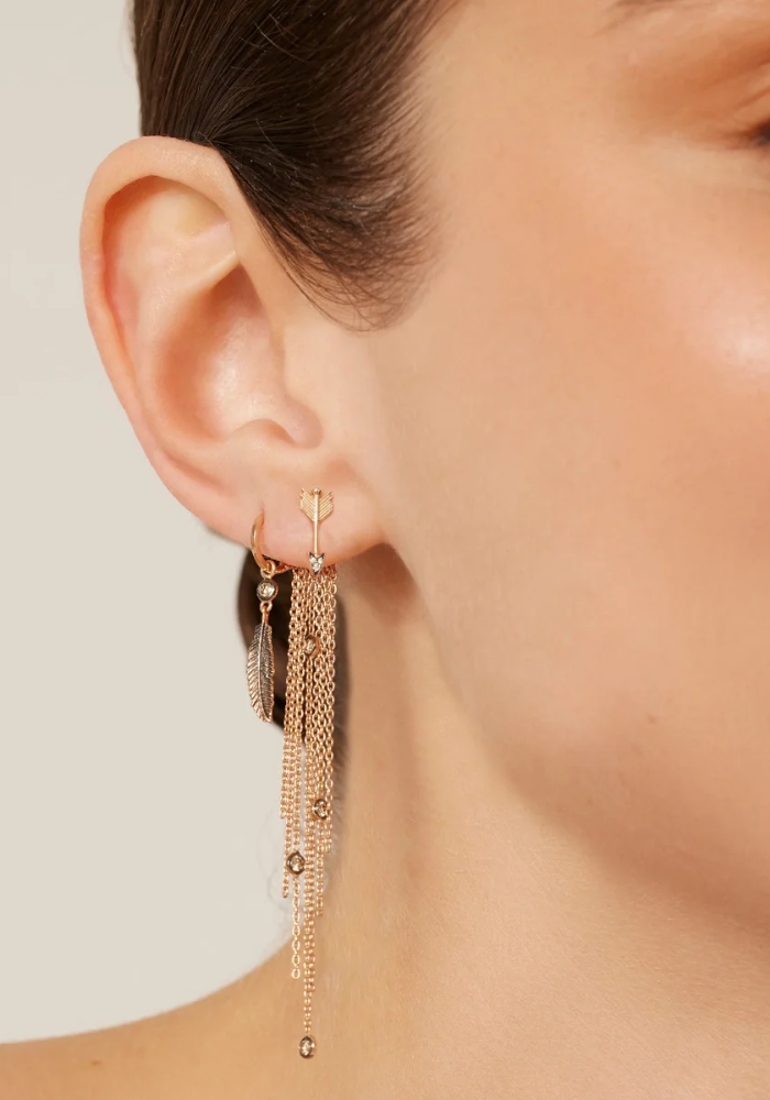 Boucle D'Oreille Dart Feather - Kismet By Milka