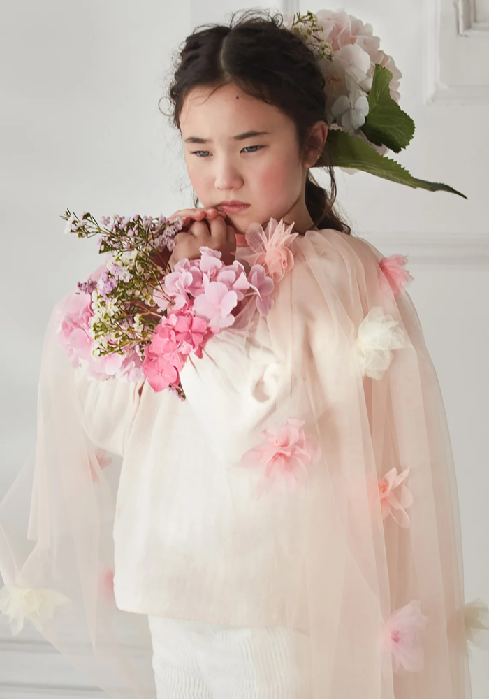 Déguisement Cape Fleurie En Tulle 3/6 Ans - Meri Meri
