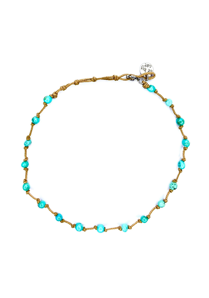 Bracelet De Cheville Multi Perles Turquoise - Be By Cat