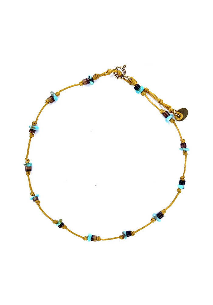 Bracelet De Cheville Turquoise Coquillage - Be By Cat