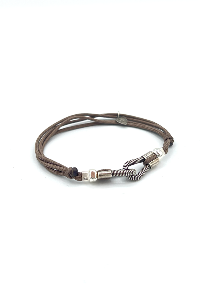 Bracelet Cordon Taupe Coulissant You And Me - Sing A Song