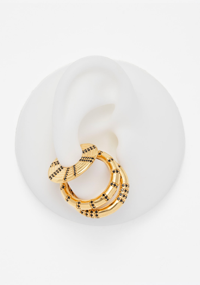 Earcuff Astra Zirconium Noir - Sigal