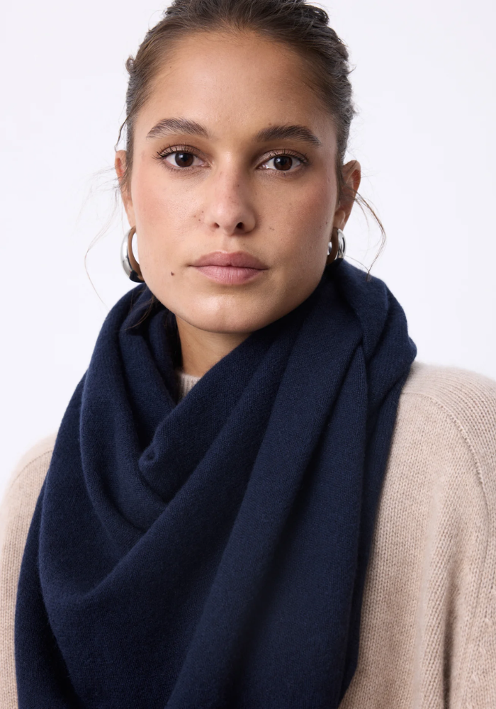 Écharpe Cachemire Eleonore Bleu Marine - Notshy