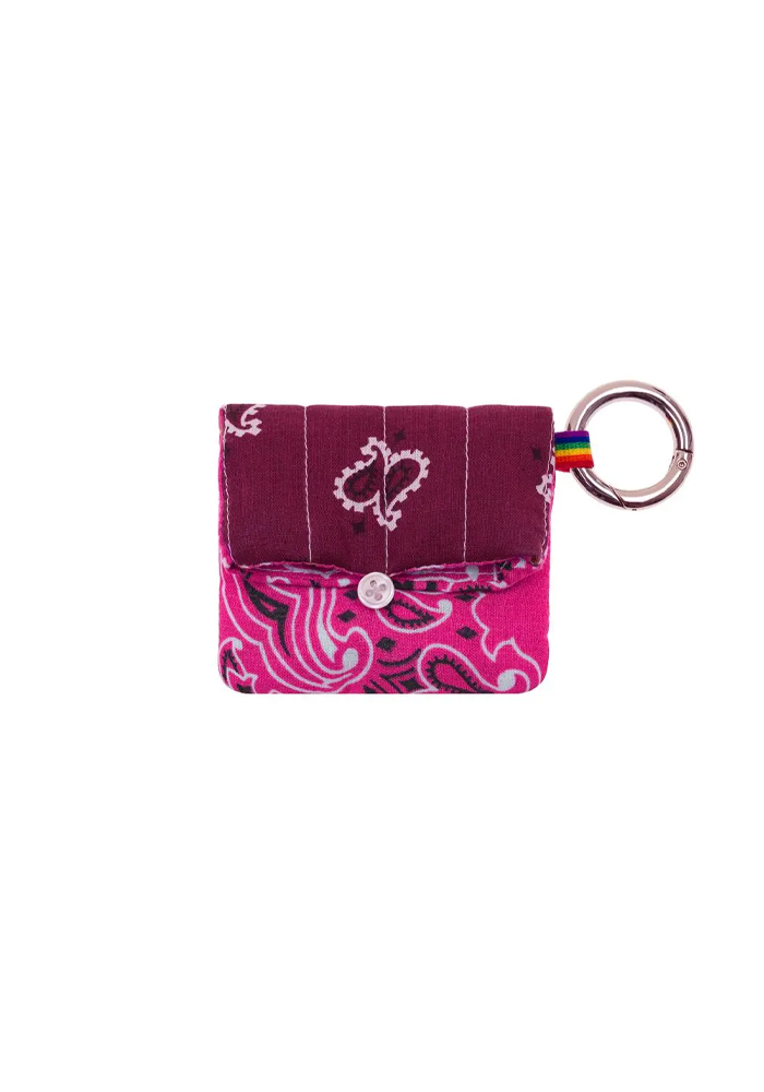 Bordeaux Fushia Bandana Airpods Case