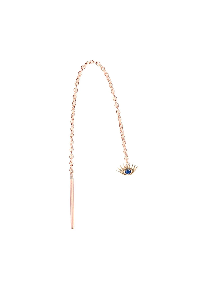Boucle D'Oreille Evil Eye Short Chain - Kismet By Milka