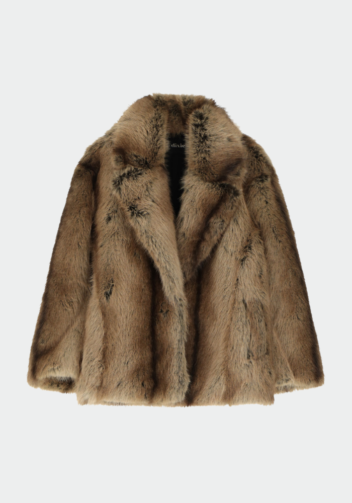 Blouson En Fausse Fourrure Marron - Dixie