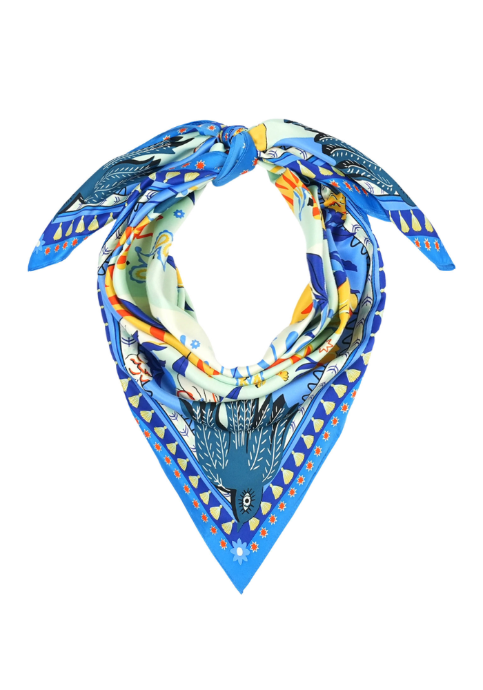 Foulard Bandidas Médium Bleu - Wild Paris