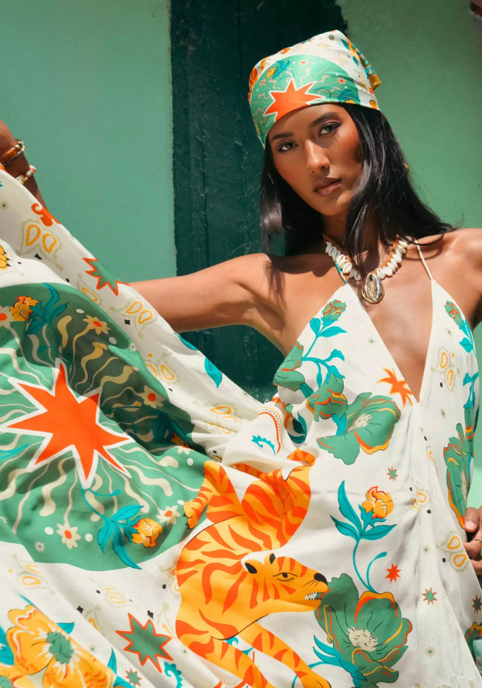 Foulard Bandidas Médium Vert - Wild Paris