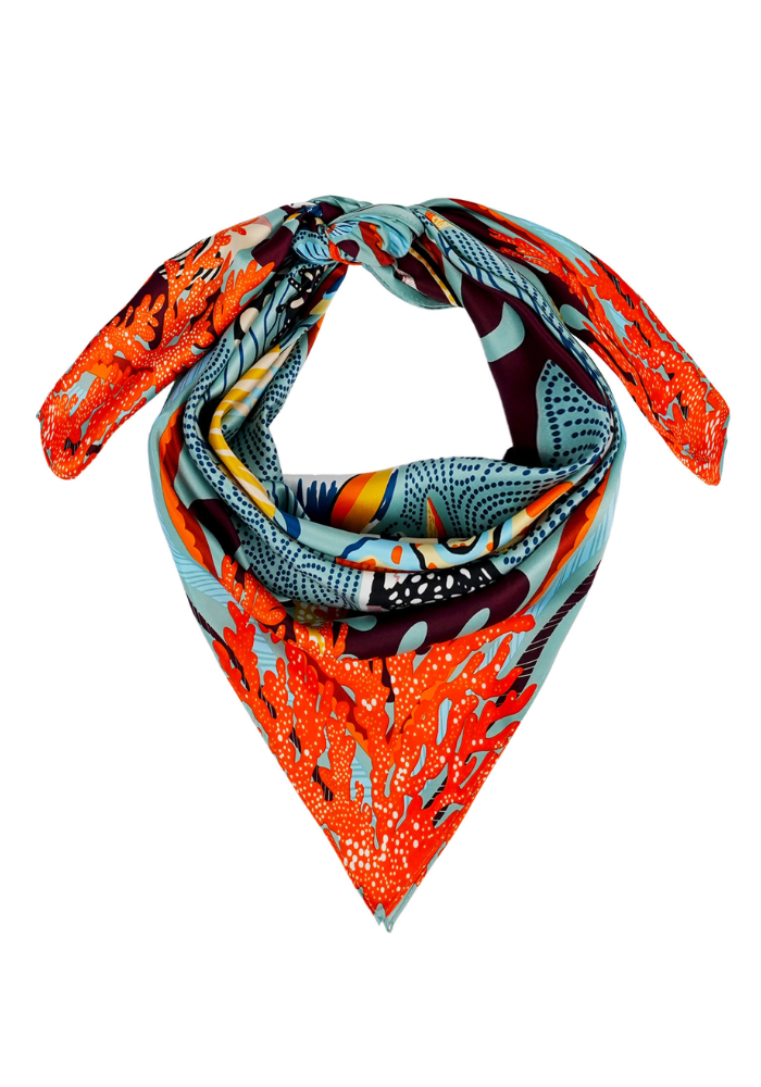 Foulard Coral Médium Bleu - Wild Paris