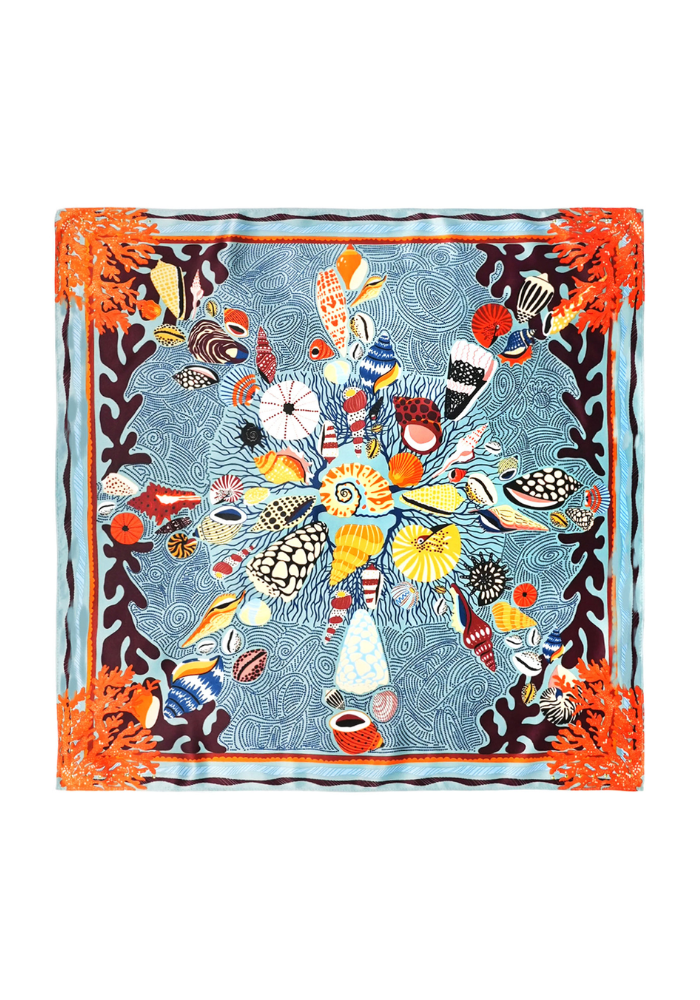 Foulard Coral Mini Bleu - Wild Paris