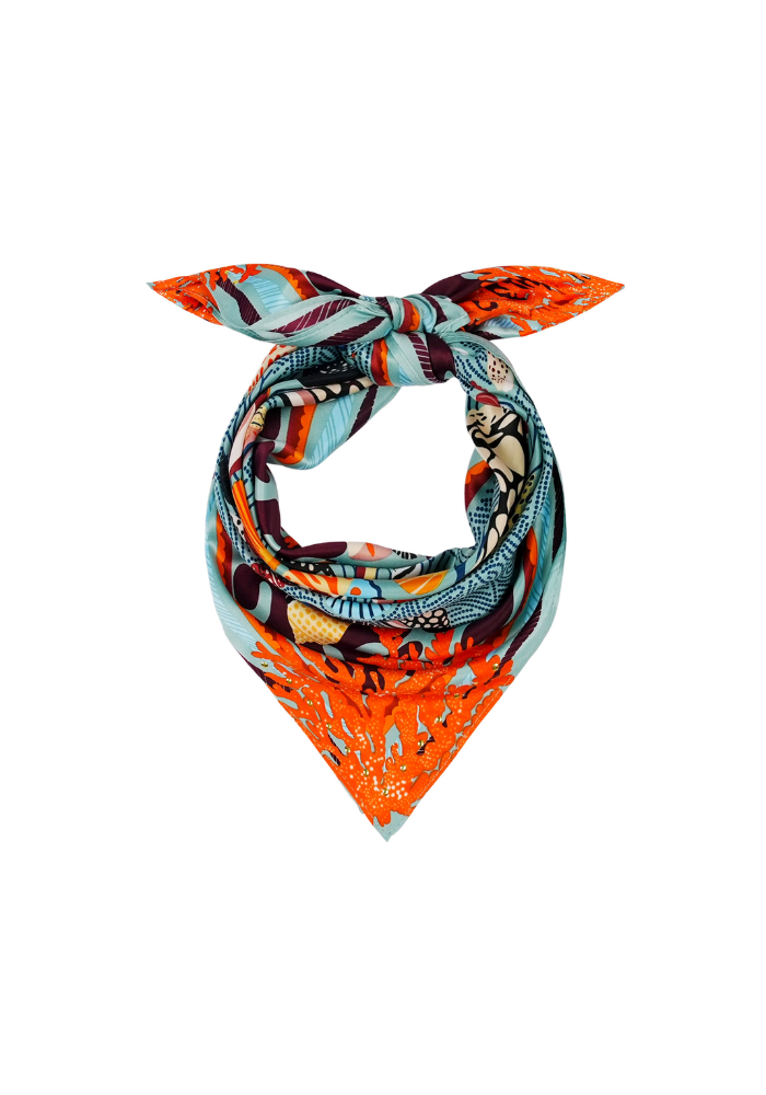 Foulard Coral Mini Bleu - Wild Paris