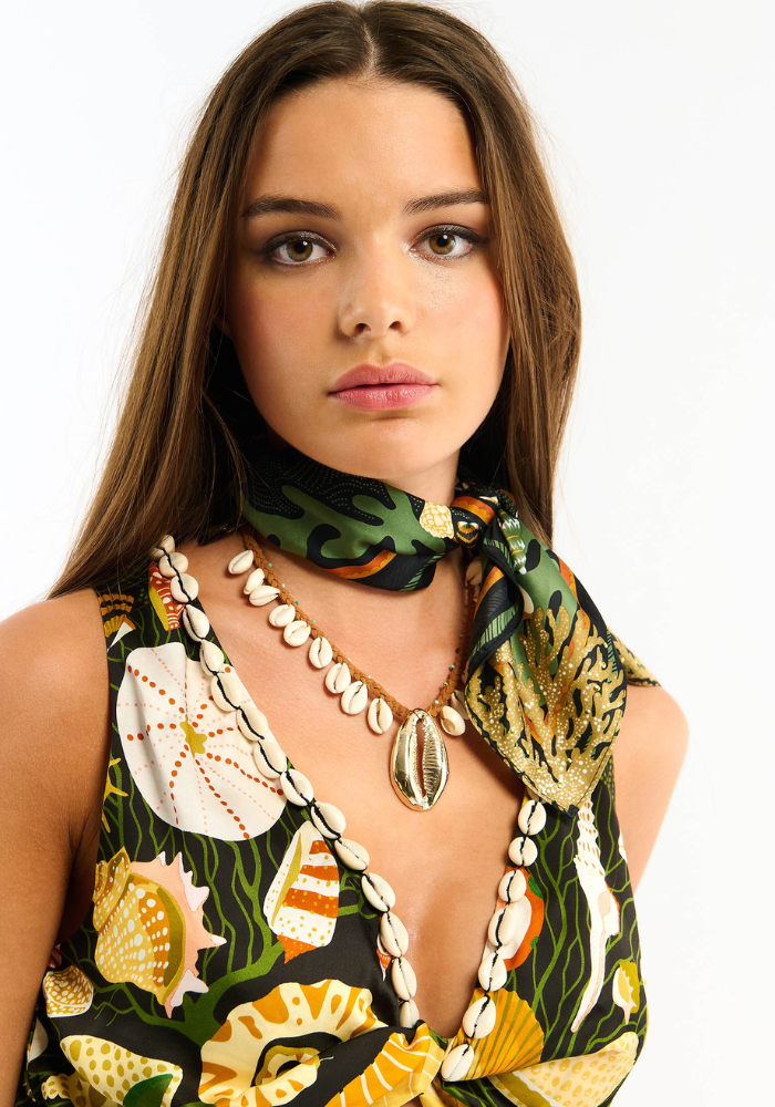 Foulard Coral Mini Noir - Wild Paris