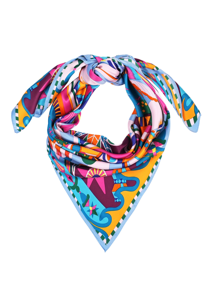 Foulard Enchantered Médium Bleu - Wild Paris