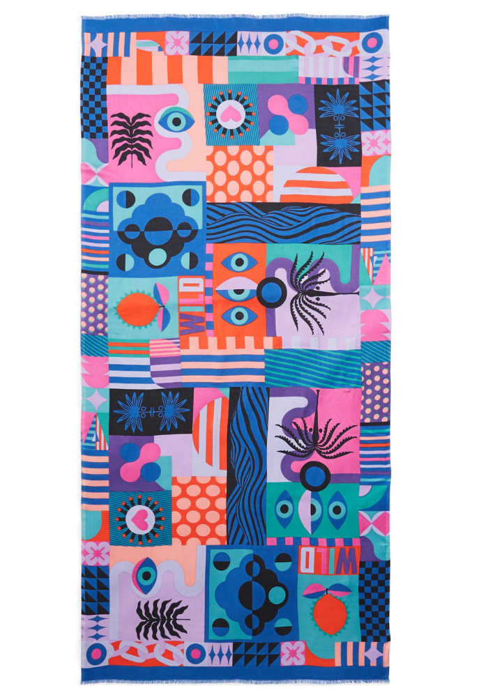 Foulard Scritch Bleu