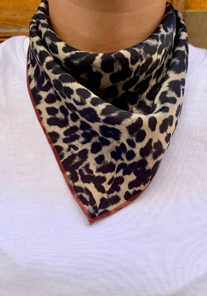 Foulard Triangle Réversible Léopard - Dixie