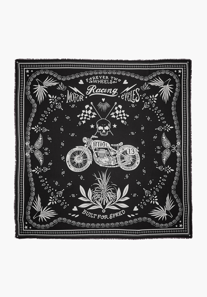 Foulard Bandana Noir - Wild Paris