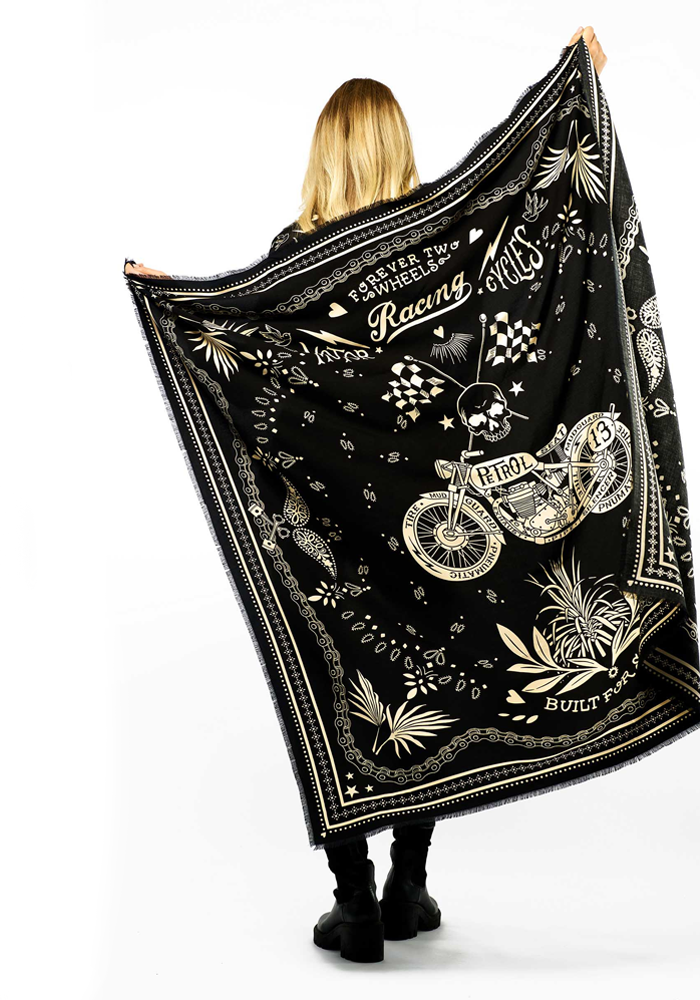 Foulard Bandana Noir - Wild Paris