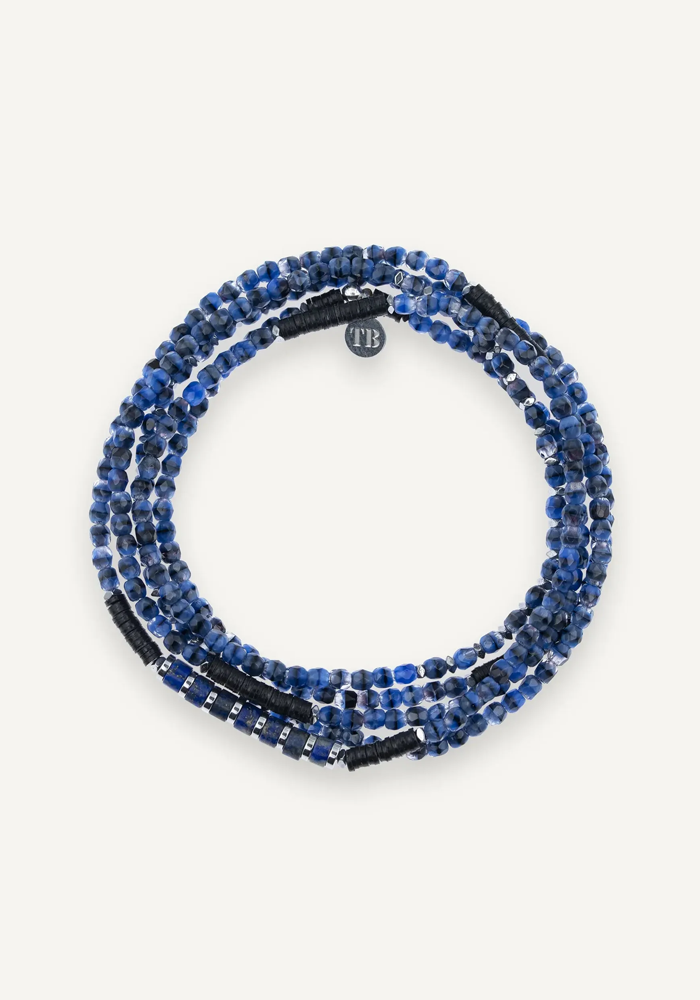 Bracelet 5 Tours Ou Sautoir Gentleman Denim - Têtes Blondes