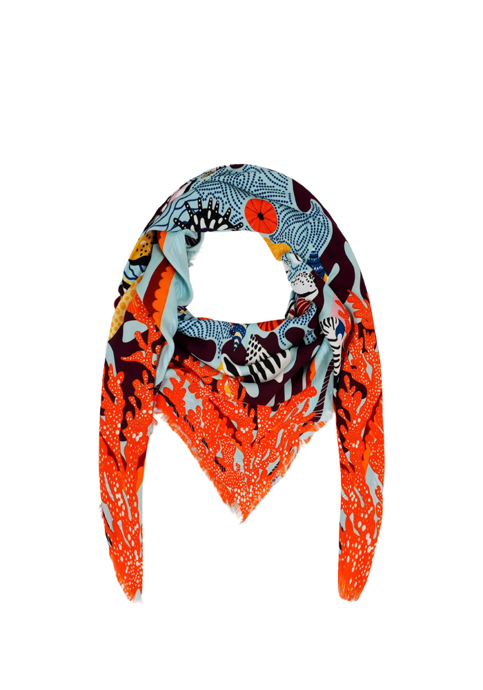 Foulard Coral Big Bleu