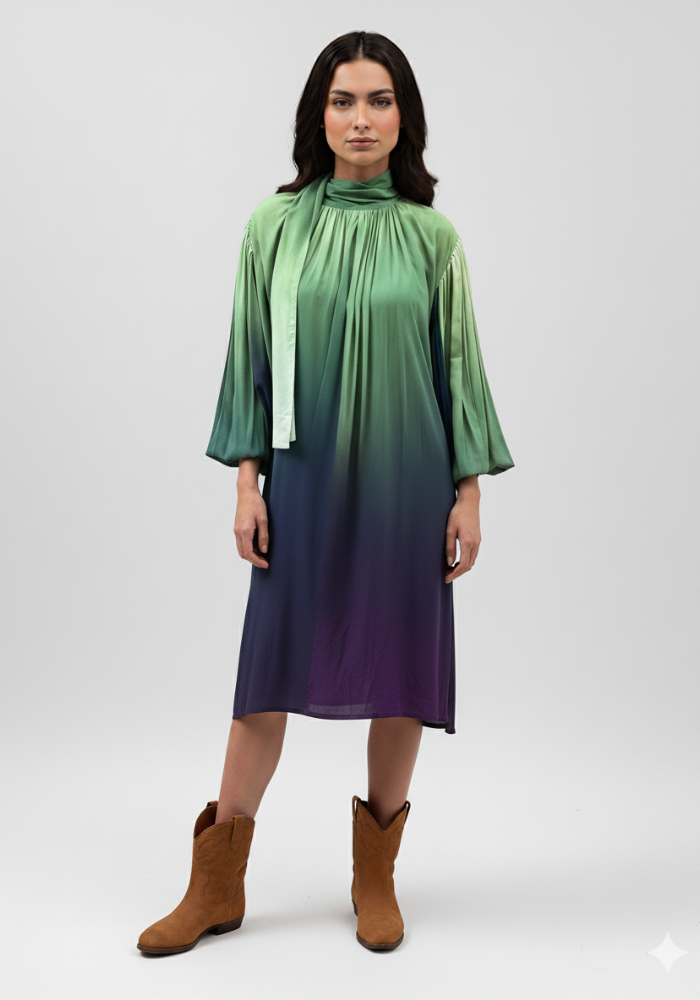 Robe Naila 2 Court Laoun Courte Verte - Marrakech Sélection