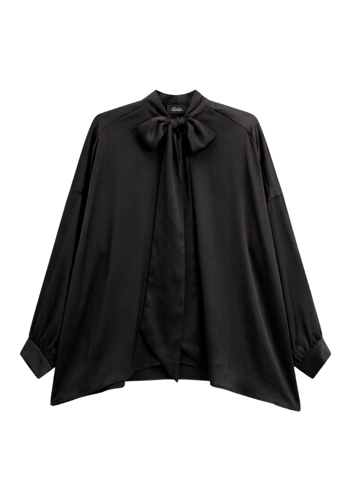 Chemise Ample Manches Chauve Souris Noir