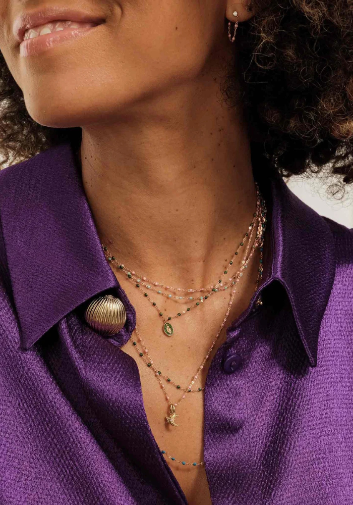 Pendentif Petite Lune Or Blanc Et Diamants - Gigi Clozeau