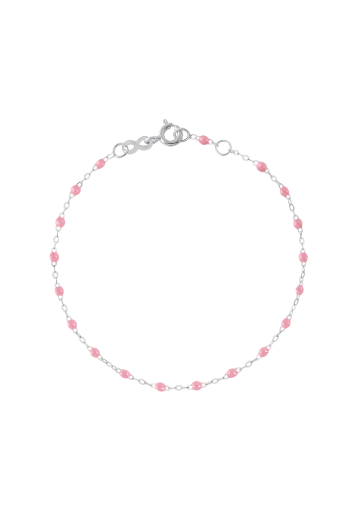 Bracelet Classique Gigi Or Blanc Et Résines Fuchsia 17cm - Gigi Clozeau