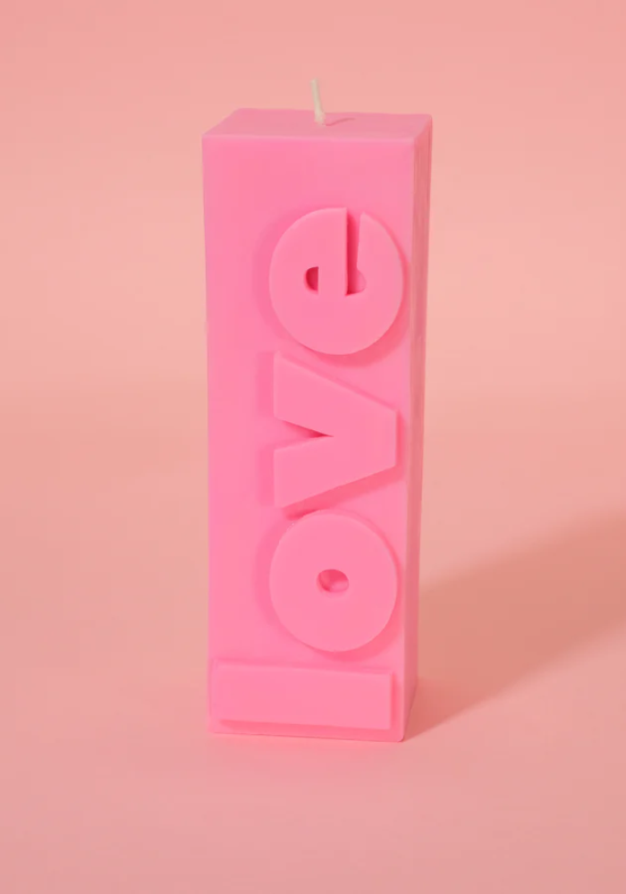 Bougie Rectangulaire Love - Sélectionné par Blush