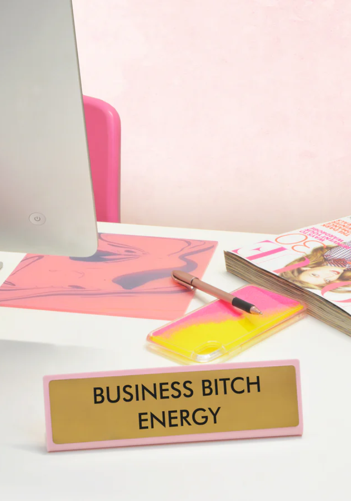 Plaque De Bureau Business Bitch Energy - Sélectionné par Blush