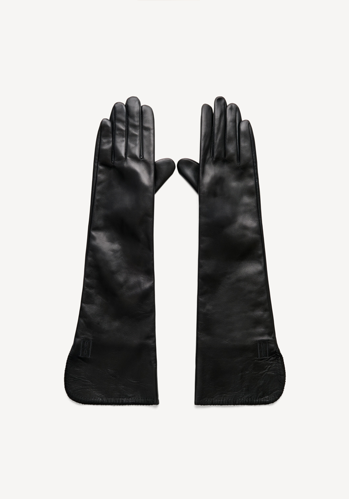 Gants En Cuir Gemi Noirs - By Malene Birger