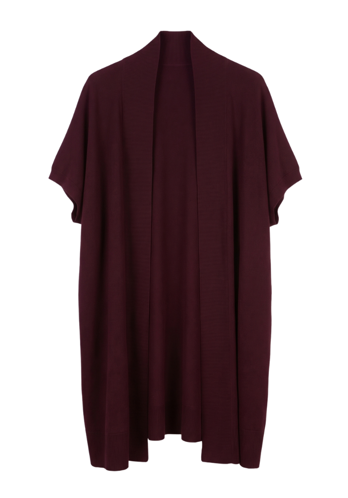 Gilet Long Manche Courte Bordeaux - Dixie
