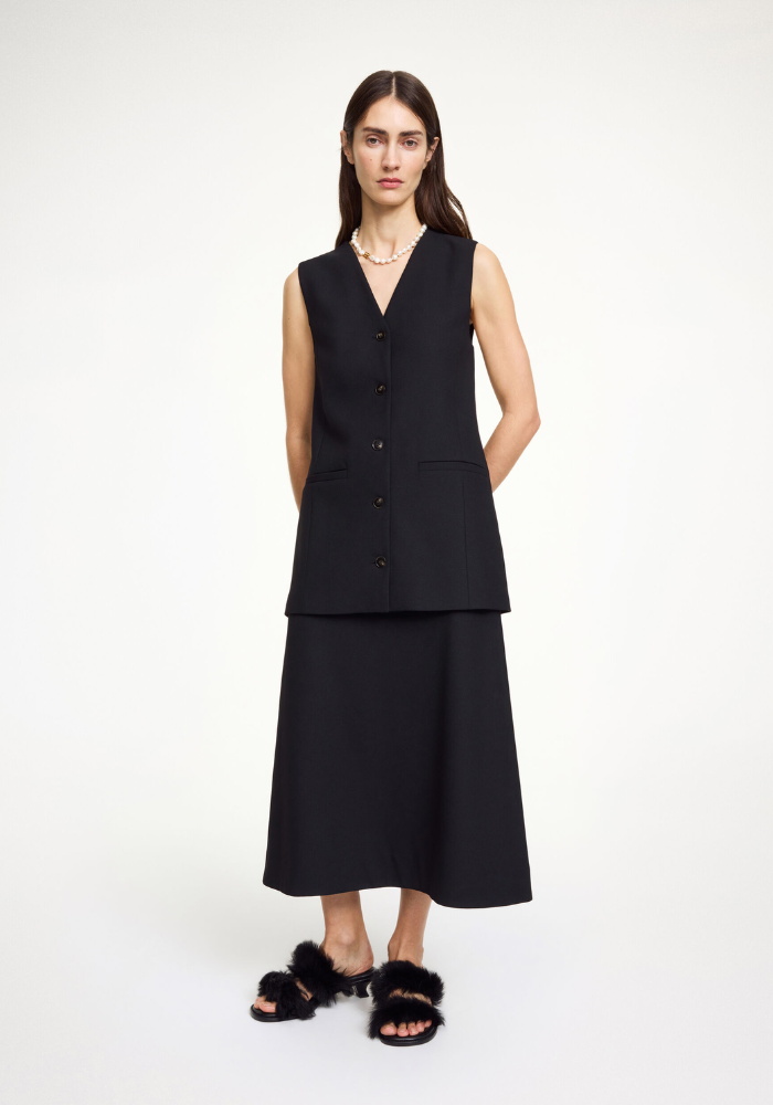 Gilet Sans Manche Francine Noir - By Malene Birger