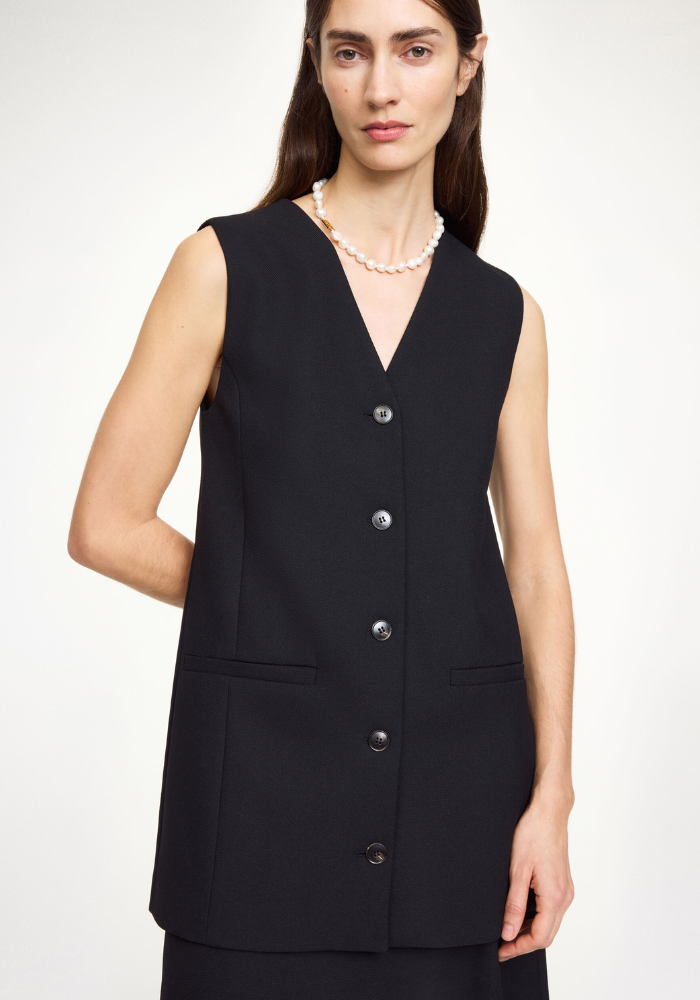 Gilet Sans Manche Francine Noir - By Malene Birger