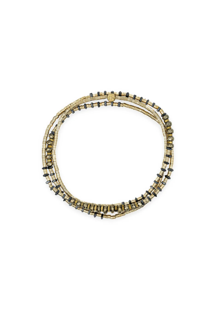 Bracelet 3 Tours Ou Collier Tess Gold - Têtes Blondes